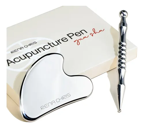 Set De Escultura Facial Rena Chris Acupunture Pen Gua Sha