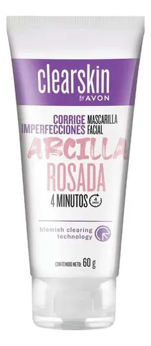 Avon Clearskin Mascarilla Facial Arcilla Rosada 4 Minutos 60