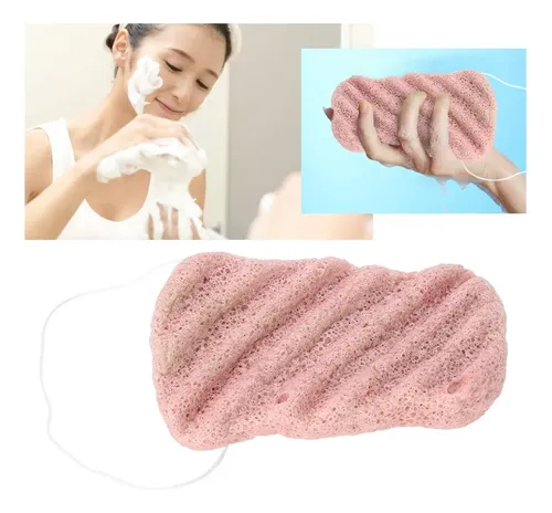 Esponja Konjac Exfoliante Piel Sensible Rostro Cuerpo