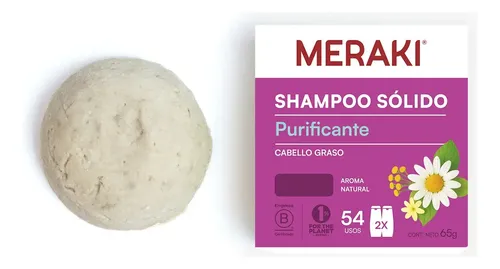 Shampoo Solido Meraki X65gr Vegano Cabello Graso Normal Seco