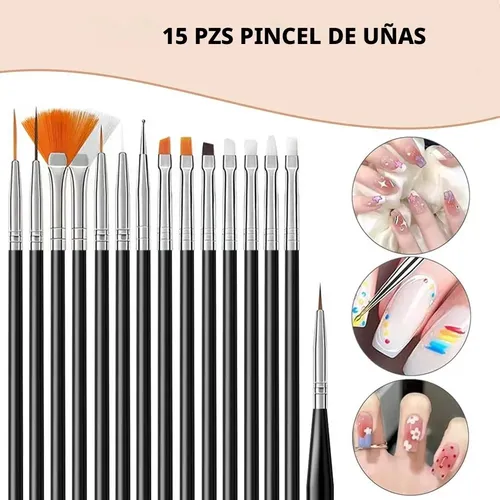Juego Completo De 31 Pinceles Profesionales Para Uñas En Gel Multicolor