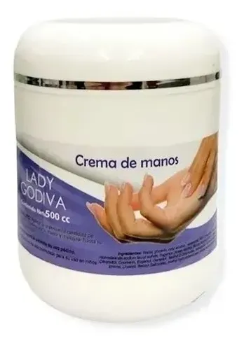 Crema de Manos Lady Godiva Hidratante para Todo Tipo de Piel, en Pote de 500 mL
