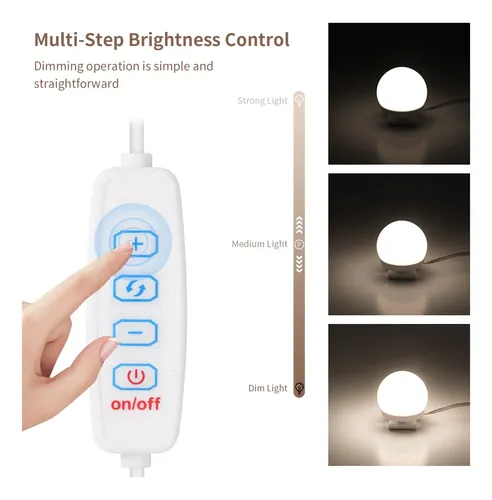 Focos Led Regulables For Espejo De Tocador,10 Bombillas Led
