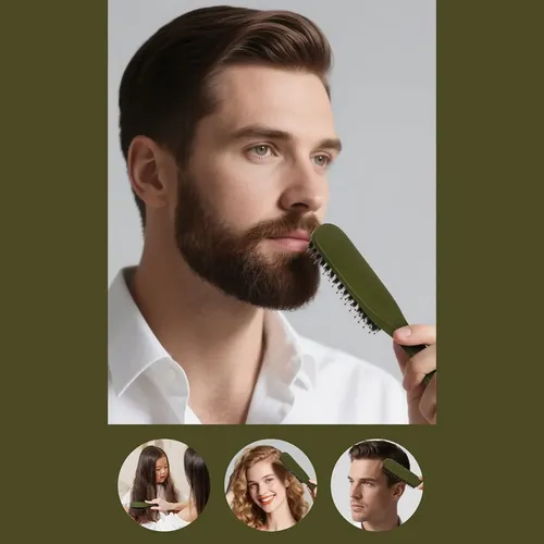 Cepillo Para Cabello Rizado Con Mango Ergonómico