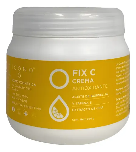 Crema Fix C Antioxidante Vit C E Chia Broswellia 250gs Icono