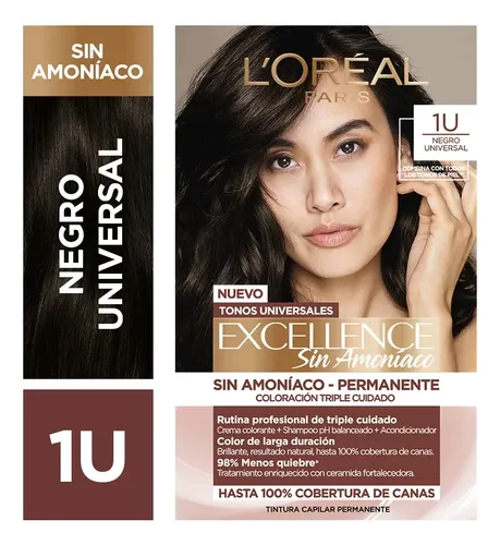 Coloración Permanente Excellence Sin Amoníaco L’oréal Paris 1u Negro Universal