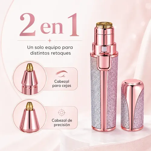 Depilador Mini Eléctrico 2 En 1 Elimina Vello Facial Y Cejas