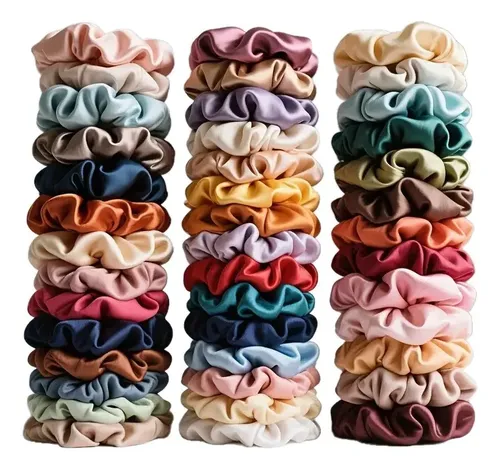 30 Coleteros Satinados, De Alta Elasticidad, Pelo De Color L