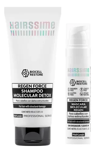 Hairssime Regen Force Sh Molecular X 100ml + Mascara X 25ml Kit