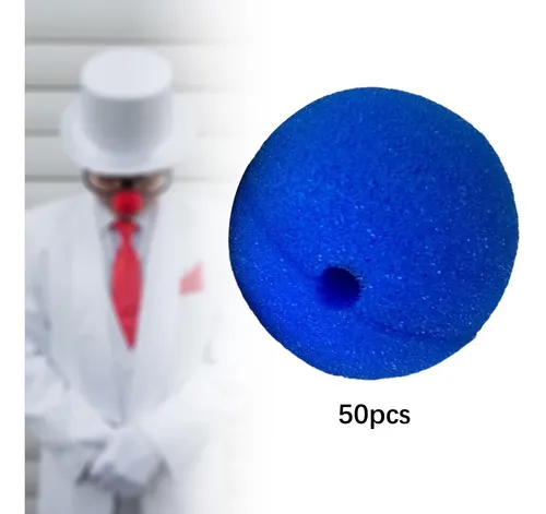 50 Piezas Nosas De Payaso Para Mujeres Hombres 2 Azul