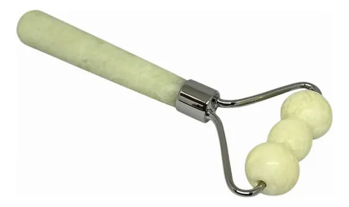 Masajeador Rodillo Roller Facial Corporal Triple Esfera Jade