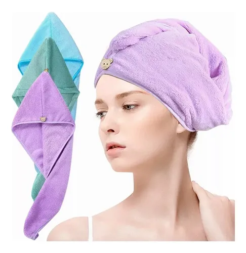 . Toallas De Cabello De Microfibra Rapid Gorro Turbante Qha