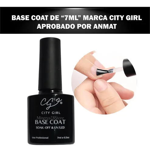 Base Coat Marca City Girl De 7ml. Uv/led Transparente