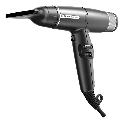 Gama Iq Lite Max Secador De Pelo Liviano Barber Negro Cs