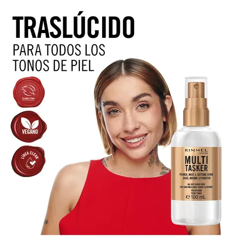 Primer 3 En 1 Rimmel London Multitasker Traslúcido 100ml