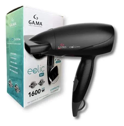 Secador De Pelo Ga.ma Italy Eolic Travel Plegable 1600w