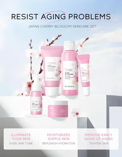 Set Limpiador O Crema Para El Cuidado De La Piel Sakura De 5