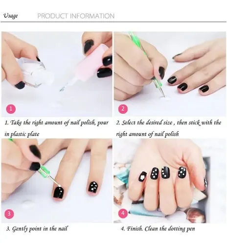 Juego De Herramientas Para Pintura De Uñas, 20 Unidades, Gel