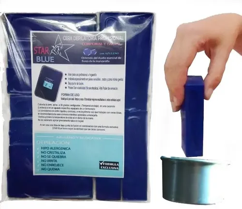 Cera Elástica Azul Y Negra Depilacion Profesional+espatulas
