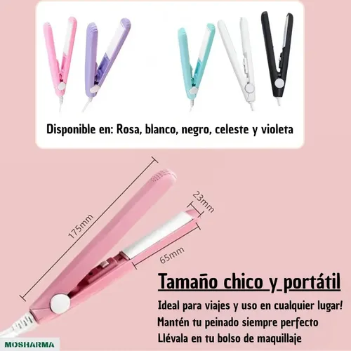 Planchita de pelo mini MOSHARMA Planchas de pelo Mini plancha portátil colores surtidos