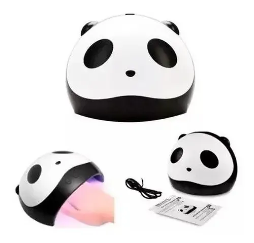Cabina Led Secador De Uñas Panda 3 En 1 Led/uv Cuo Tas Color Blanco c/ negro
