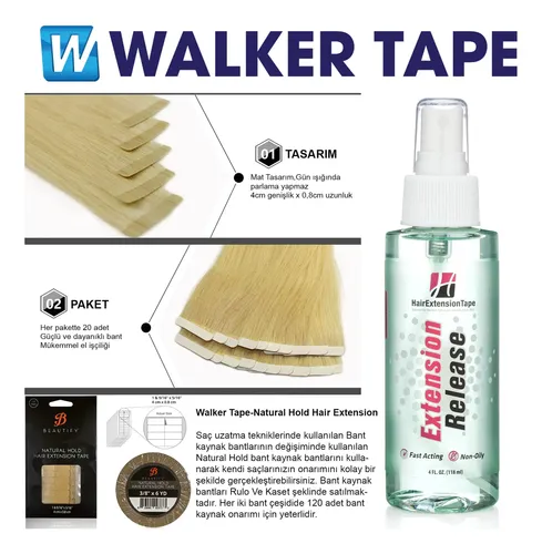 Cinta Para Extensiones De Cabello Walker Tape De 1,9 Cm X 5,