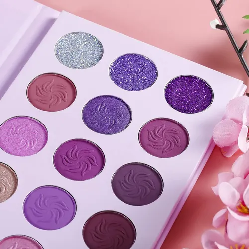 Paleta de Sombras Afflano Dream Purple de 15 Colores Mate y Brillo