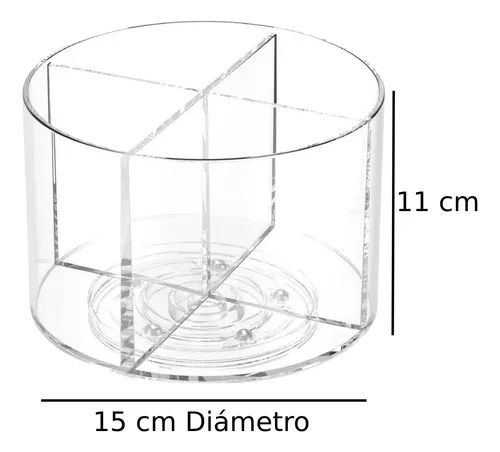 Organizador Multiuso Acrílico Giratorio Porta Cosméticos
