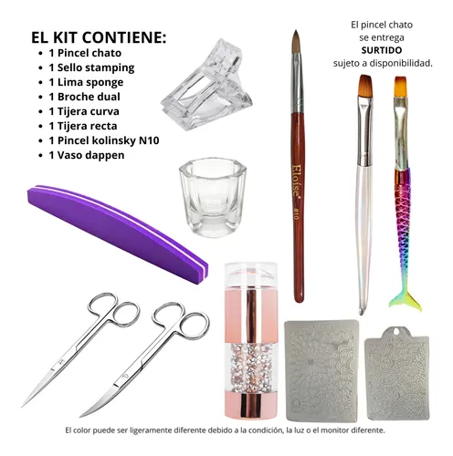 Kit Accesorios Manicura Uñas Polygel Gelificadas Semi