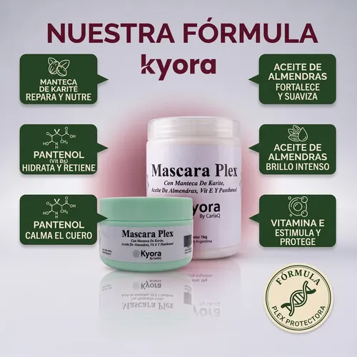 Máscara Plex Reparadora 1kg Kyora Con Manteca De Karité