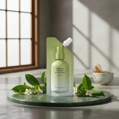 Hidehere Green Tea Collagen Gel Cleanser Skin Coreano 24ml