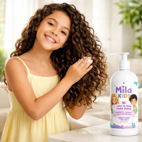 Crema Para Peinar Rizos Kids Desenreda, Define Y Suaviza