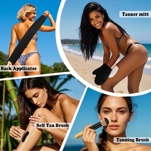 Kit De Guante Para Autobronceado Ansphie De 4 Piezas Con Gua