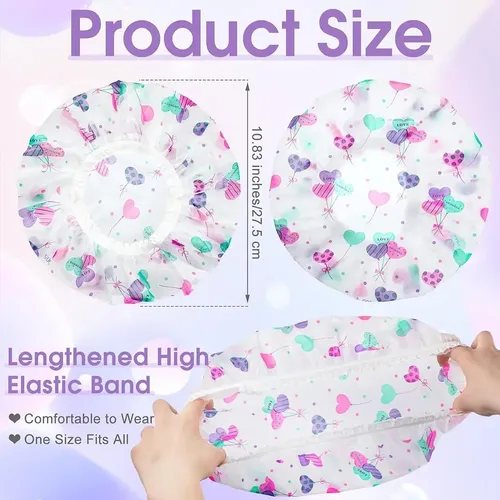 3pz Gorra De Baño Impermeabile Gorros De Ducha Para Mujer,