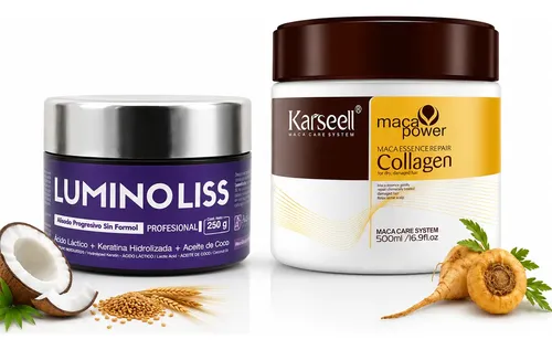 Kit Mascara Nutricion Karseell + Alisado Luminoliss 250g