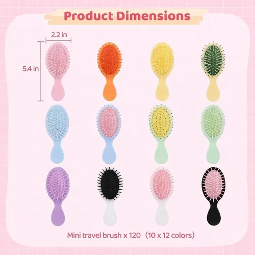 Cepillos Mini Para Cabello Mojado 120 Unidades Omistar