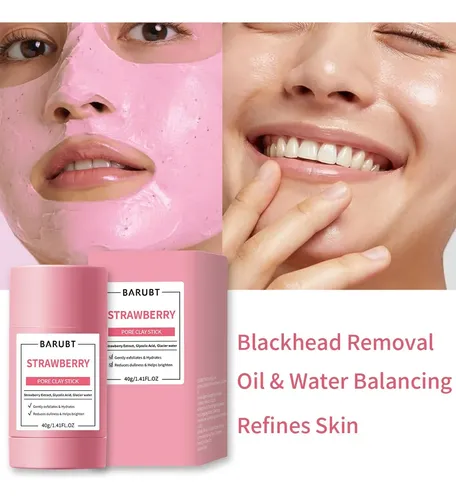 Mascarilla Limpiadora Facial Hidratante De Barro De Fresa