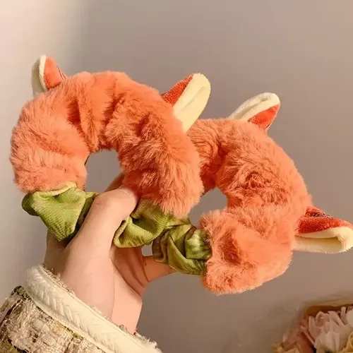 Scrunchies Conejo Zorro Lazo Kawaii 2uds Tipo01