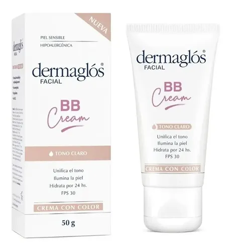 Dermaglos Bb Cream Facial Con Color Tono Claro Fps30 X 50g