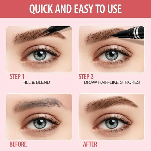 Lápiz De Cejas 2 En 1 Resistente Al Agua Lavone Rubio