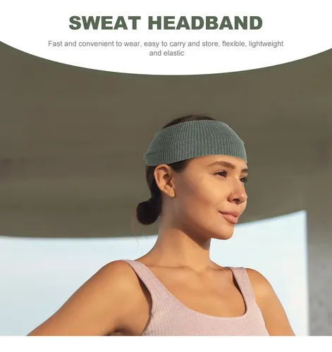2 Diademas Multifuncionales, Bandas Deportivas Para El Sudor Beige And Olive Green One Size Acanalado