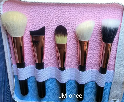 Set Brochas Pinceles De Maquillaje Naturales Y Fibra Optica