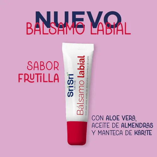 Balsamo Labial – Sri Sri – Sabor Frutilla – Sin Tacc -vegano