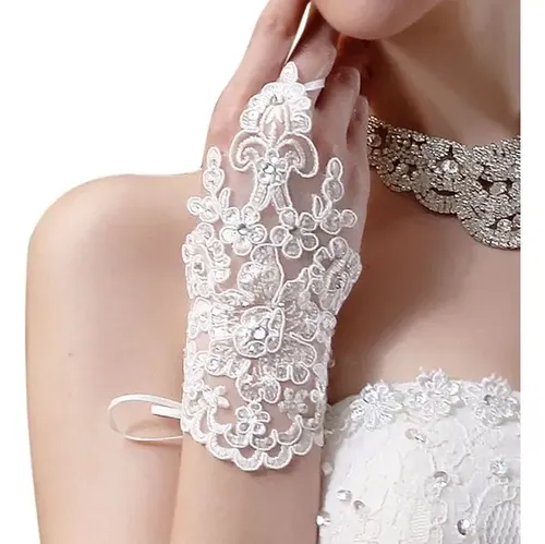 Z.h Kit De Accesorios For Novia, Velo Y Guantes