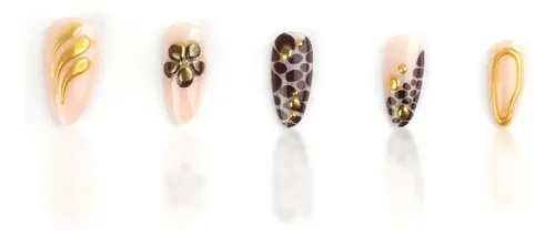 Dos Cajas De Uñas Postizas Con Estampado De Leopardo De