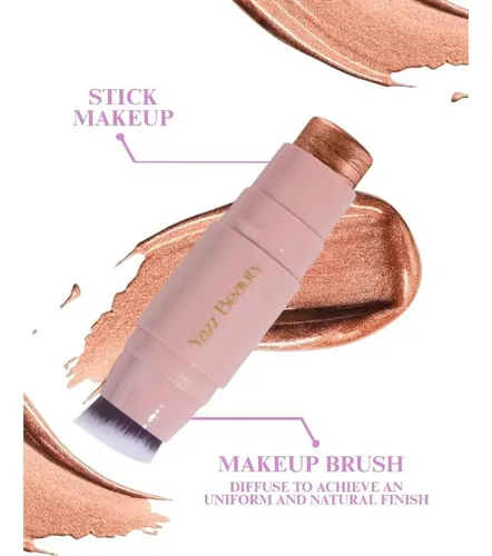 Lápiz Iluminador Con Brocha Yazzbeauty Miami Warm Bronze