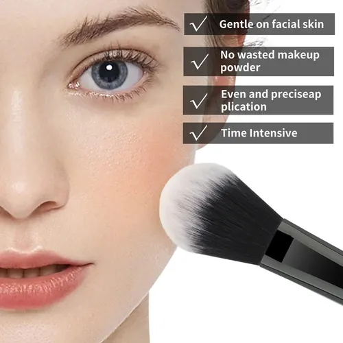Set De 19 Brochas De Maquillaje Con 8 De Retoque En Negro
