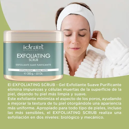 Exfoliante Facial Corporal Gel Suave Idraet Limpieza 300 Gr