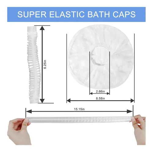 1000 Gorros Desechables De Ducha Mejorados Para Baño Transparent