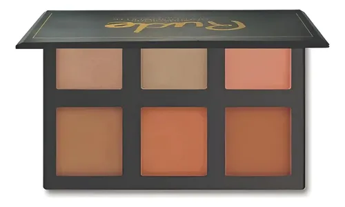 Paleta Contorno Rubor Iluminador Fearless Face Palette Rude Cosmetics 6 Tonos